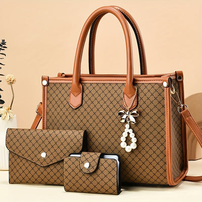 Women's High-end Handbag - Large Capacity, Coin Purse + Card Holder - Fashionable Shoulder Bag for Middle-aged Mothers - Maximus Echo