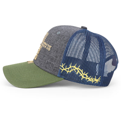 Jesus Saves Embroidered Curved Bill Trucker Cap - Maximus Echo